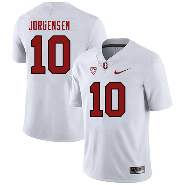 Women #10 Spencer Jorgensen Stanford Cardinal College 2023 Football Stitched Jerseys Sale-White - Click Image to Close